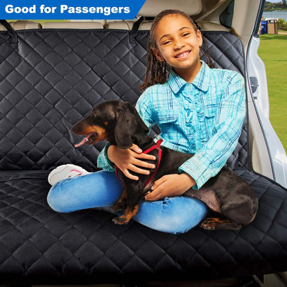 Bench Car Seat Cover Protector, Waterproof Heavy-Duty, Black